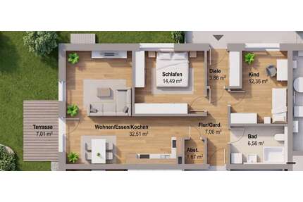 Wohnung zum Kaufen in Moosburg 497.600,00 € 81 m²