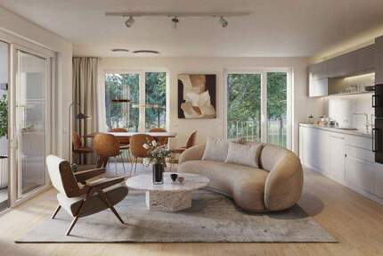 Neubau-Traum mit Kurpark-Blick: Optimal geschnittene 3-Zimmer-Eckwohnung mit Loggia - Stuttgart / Bad Cannstatt