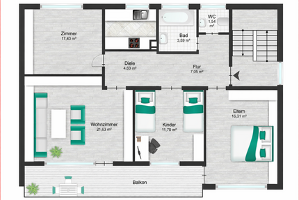 Wohnung zum Kaufen in Gottmadingen 249.000,00 € 88 m²