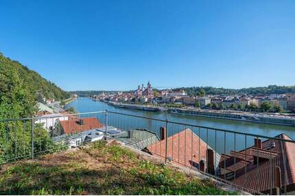 3-Zimmer-Altbau-Wohnung mit spektakulärem Blick und Felsengarten - Passau Altstadt