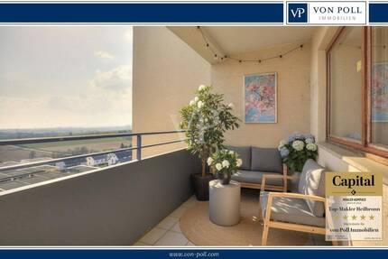 Großzügig wohnen mit Fernblick: 4-Zimmer-Wohnung mit Südbalkon - Heilbronn Frankenbach