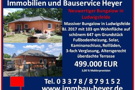 Attraktiver neuwertiger Winkelbungalow in Ludwigsfelde