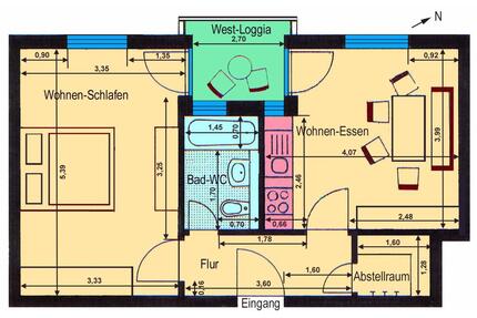 2 Zi-Whng in Pasing - 1.300,00&nbsp;EUR Kaltmiete, ca.&nbsp; 55,00&nbsp;m&sup2; in München (PLZ: 80937) Am Hart