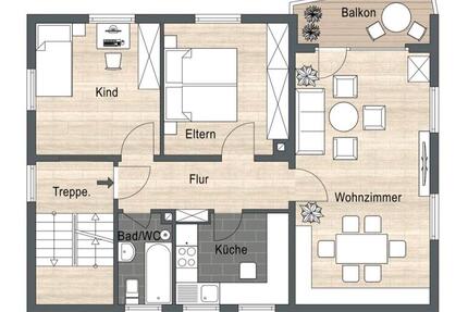 Schöne 3-Zimmer-Whng in Neckarsulm mit Balkon und KFZ-Stellplatz
