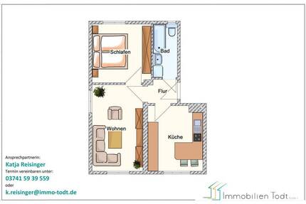 Mittelgrundstr. 60, 1.OG links - 295,00&nbsp;EUR Kaltmiete, ca.&nbsp; 50,50&nbsp;m&sup2;&nbsp;Wohnfl&auml;che in Zwickau (PLZ: 08056) Bahnhofsvorstadt