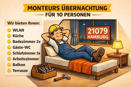 Monteure Zimmer - 200,00&nbsp;EUR Kaltmiete, in Hamburg (PLZ: 21077) Harburg