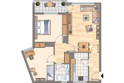 Wohnung zum Mieten in Dortmund 552,00 € 70 m²