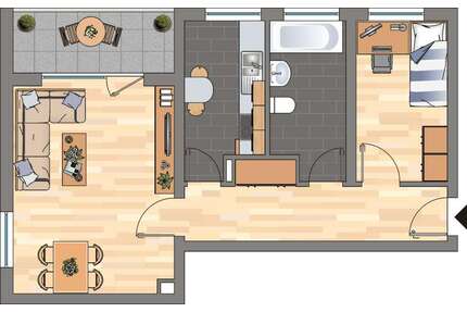 Wohnung zum Mieten in Haßloch 313,53 € 48.67 m²