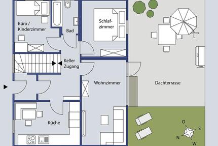 Helle Erdgeschosswohnung mit Garage, Keller, Garten und Terrasse - Eutin
