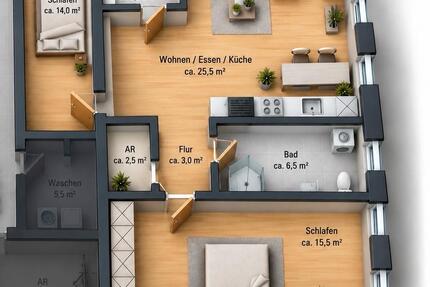 Neu renovierte 3-Zimmer Wohnung Nähe Hachenburg