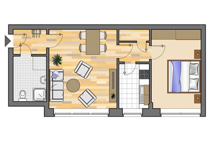 2-Zimmer-Wohnung in Dorsten - 439,00&nbsp;EUR Kaltmiete, ca.&nbsp; 49,96&nbsp;m&sup2; in Dorsten (PLZ: 46284)