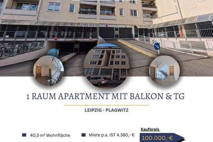 Wohnung zum Kaufen in Leipzig 100.000,00 € 40.46 m²