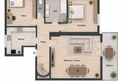 Moderne 4-Zimmer-Maisonettewohnung mit 110 m² in IN-Gerolfing - Ingolstadt