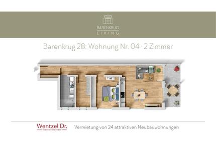 Erstbezug! 2-Zimmer-Neubauwohnung mit Terrasse in Tonndorf – Wentzel Dr. - Hamburg Wandsbek