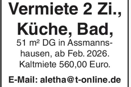 2ZKB-Wohnung in Assmannshausen zu vermieten - Rüdesheim am Rhein