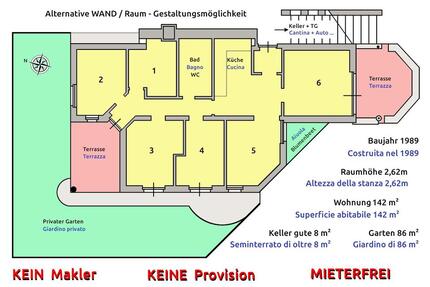 Erdgeschosswohnung mit privatem Garten (86m²) in Bozen - München Altstadt-Lehel