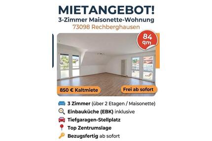3 Helle Zimmer Maisonette Wohnung in Rechberghausen, ab sofort