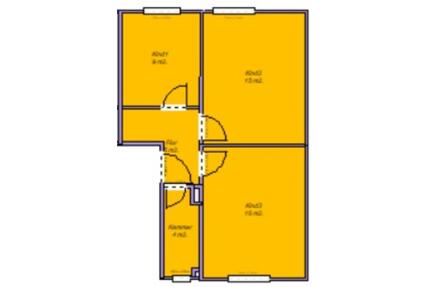 Zwei-Raum-Wohnung Hochparterre, Gasheizung, GartenKamin möglich - Treuenbrietzen