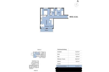 Wohnung zu vermieten Neubau KfW-55 - Manching