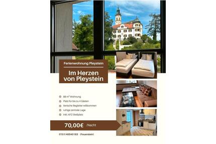 Ferienwohnung privat - 68,00&nbsp;EUR Kaltmiete, in Pleystein (PLZ: 92714)