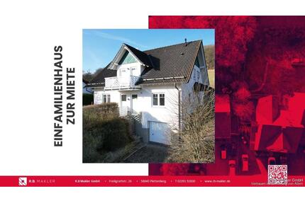 R.B. Makler: Traumhaftes Einfamilienhaus in bester Lage zur Miete in Plettenberg