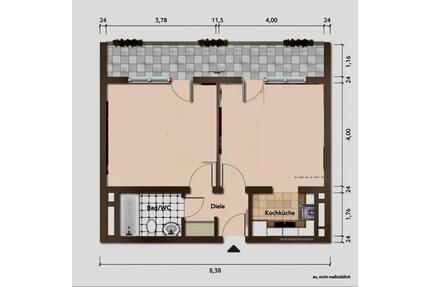 2-ZKB Wohnung 44qm Trier-Nord, 5min zu Porta u. Hbf, Balkon