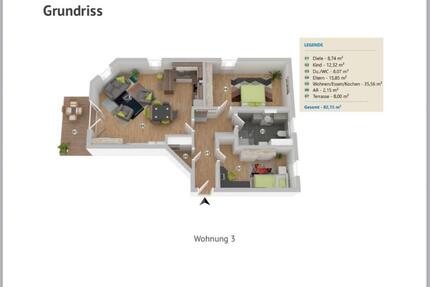 3-Zimmer Wohnung mit TerrasseGarten zur Miete - Pförring