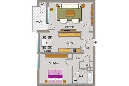 Demnächst frei! 2-Zimmer-Wohnung in Duisburg Aldenrade