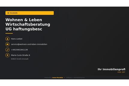 gemütliche 1,5 Zimmerwohnung, zentral gelegen ÖPNV Nähe ab 01.04. oder 01.05.2026 - Dieburg