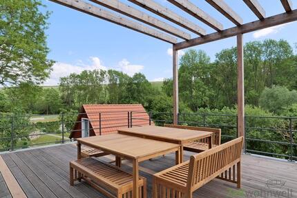 (EF0914_M) Erfurt: Möbisburg-Rhoda, modernes möbliertes Wohnhaus in traumhafter grüner Wohnlage, WLAN, Balkon, Service