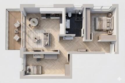 Erstbezug! Hochwertige 3-Zi-Neubauwohnung| Balkon | 2 Stellplätze - Feucht