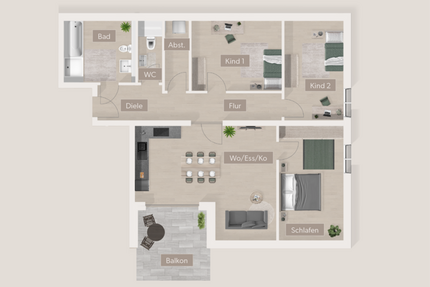 Wohnung zum Kaufen in Furth 514.692,00 € 88.74 m²