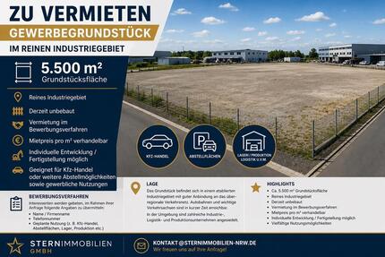 Gewerbegrundstück im reinen Industriegebiet ca. 5500m2 - Dortmund Innenstadt West