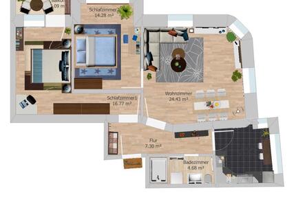 Frisch renovierte 3-Zimmer-Wohnung im beliebten Kaßberg ab Mai - Chemnitz Kapellenberg
