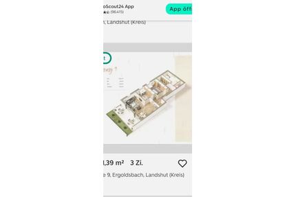 3-Zi.-EG-Wohnung mit 2 Terrassen und eine Einbauküche - Ergoldsbach