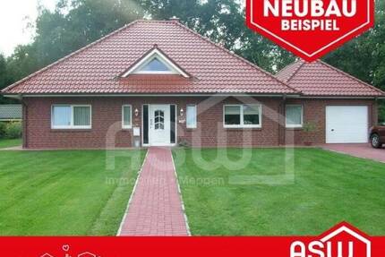 Musterhaus! Ländlich gelegener Neubau - Traum - Bungalow mit Spitzdachgarage - Meppen Altstadt