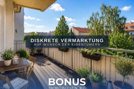 3-Zimmer-Altbauwohnung mit großem Balkon, hohen Decken und separater Küche - Dresden Briesnitz