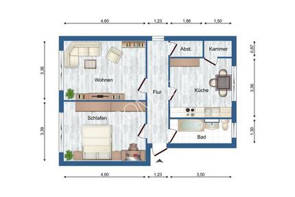 Galenbeck, Renovierte 2 Zimmer Wohnung mit Einbauküche!