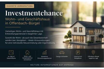 Haus zum Kaufen in Offenbach Bürgel 499.000,00 € 290 m² - Offenbach / Bürgel