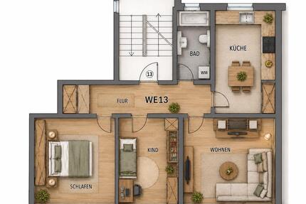 Kapitalanlage in ruhiger Lage - 3 Raum Wohnung inkl. Stellplatz - Chemnitz Hilbersdorf