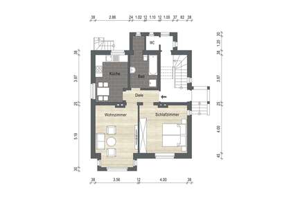 Wohnung zum Mieten in Bornheim 520,00 € 60 m²