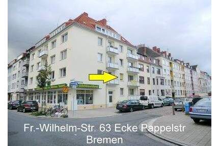 Flüsseviertel, 3 ZKB mit Balkon im 1. OG - Bremen Hohentor