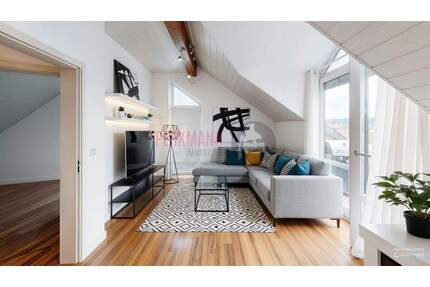 Bezugsfreie 3-Zimmer-Dachgeschosswohnung mit Dachterrasse, 2 Balkonen, Gartenanteil & Tiefgarage - Fürstenfeldbruck