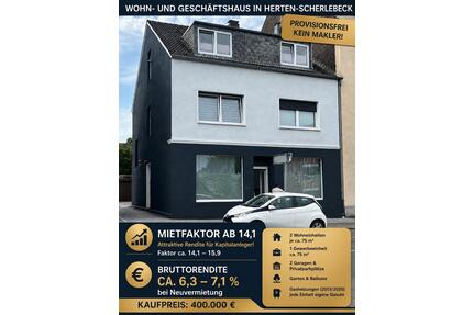 Wohn- & Geschäftshaus | 225 m² | Faktor 14,1 | bis 7,1 % Rendite - Herten Bertlich