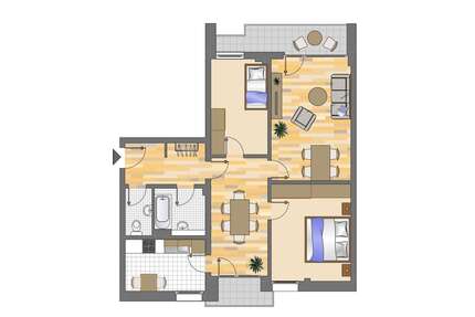 Wohnung zum Mieten in Düsseldorf 992,00 € 81.01 m²