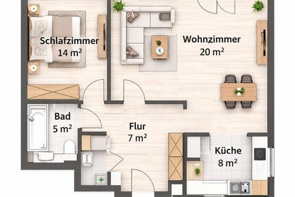 Moderne 2-Zimmer-Neubauwohnung (60 m²) mit Balkon - Holzkirchen