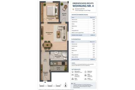 Wohnung zum Mieten in Geislingen 600,00 € 43 m²