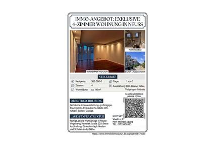 Elegante 4-Zimmer Wohnung mit Balkon in Neuss