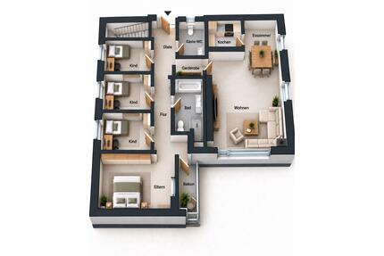 Wohnung Nähe Bad Marienberg zu vermieten - Hof