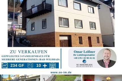Gepflegtes 3-Familienhaus für mehrere Generationen - Bad Wildbad Calmbach